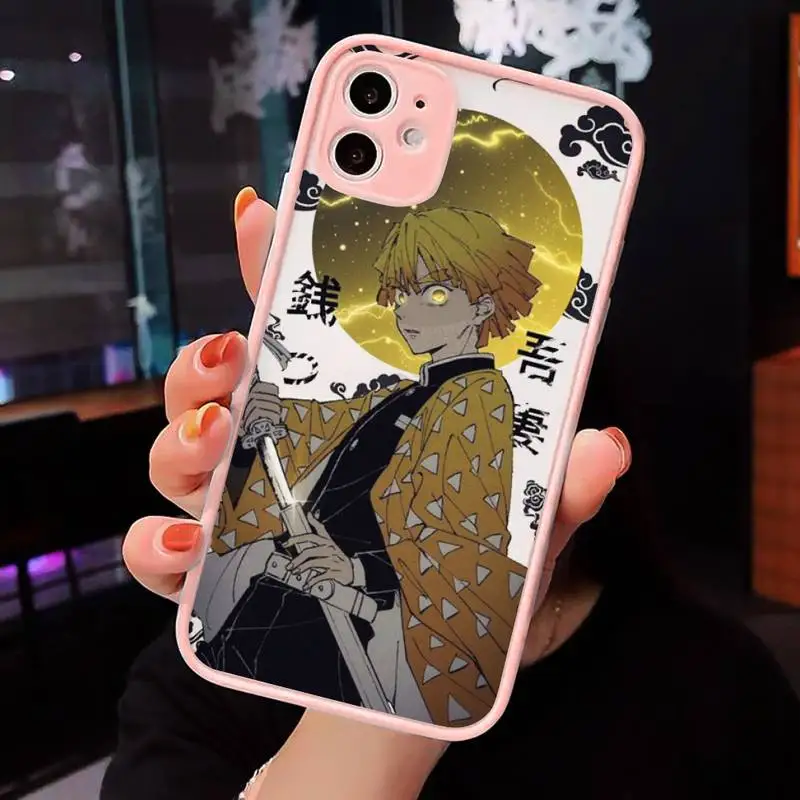 iphone 13 cover Kimetsu No Yaiba Demon Slayer Anime Phone Cases Matte For iPhone 12 13 Mini 11 Pro XR XS Max 7 8 Plus X Hard PC Back Cover 13 cases