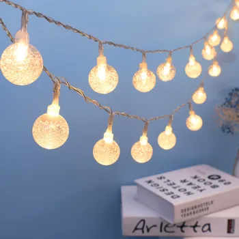 Kerst Crystal Ball Led Battery Operated Guirlande Led Fairy Light String Festival Decoraties Licht Voor Boom Slaapkamer Tuin Kerst Crystal Ball Led Battery Operated Guirlande Led Fairy Light String Festival Decoraties Licht Voor Boom Slaapkamer Tuin