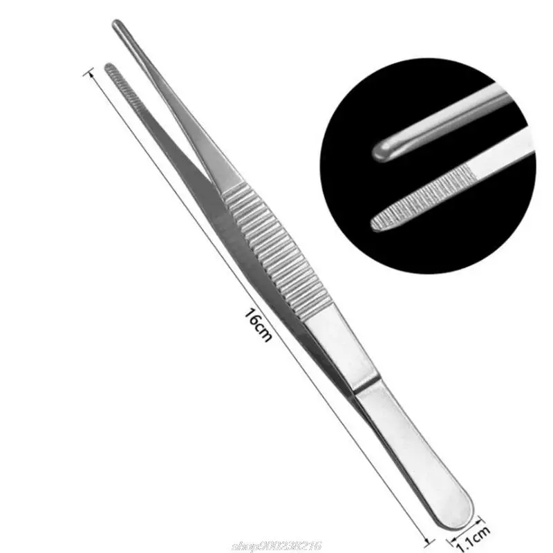 Stainless Steel Tweezer 12.5/14/16/18 cm Tweezers Non-Slip Straight Tweezers & Angled Professional AG30 21 Dropship