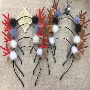 

Elk Antlers Ear Santa Snowman Hair Hoop Hair Ornament Headwear Girl Hair Accessories Christmas Party Carnival Decoration