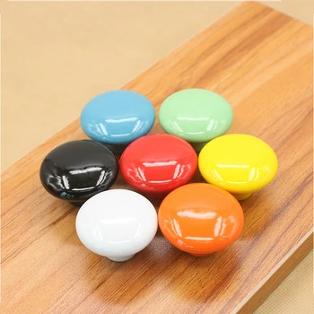 

Candy Color Round Furniture Knobs Ceramic Drawer Knobs Cabinet Pulls Kitchen Handle Furniture Handle for Kids Room Hardware