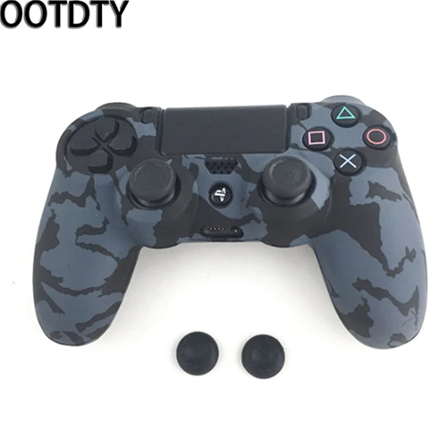 Защитная камуфляжная Накладка для игрового коврика+ 2 крышки для Playstation 4 PS4 - Цвет: Черный