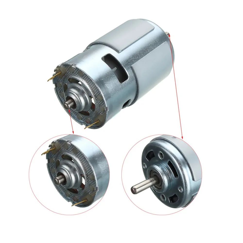775 DC12V-24V 3500-9000 об/мин двигатель шариковый подшипник большой крутящий момент высокая мощность низкий уровень шума двигатель постоянного тока для электрических инструментов КАЧЕСТВО