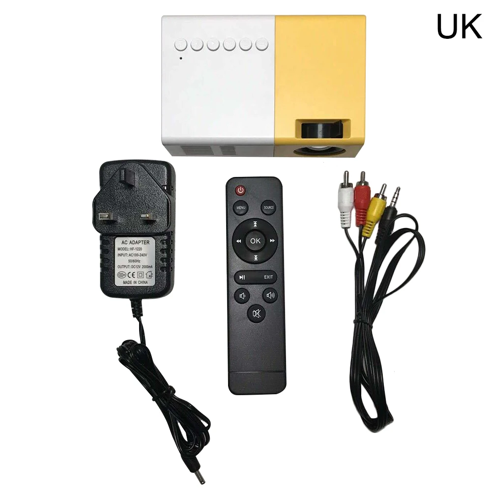 UK Новинка; Лидер продаж проектор мини Портативный дома Театр офис HD 1080P развлечение Встроенный динамик NV99 - Цвет: UK