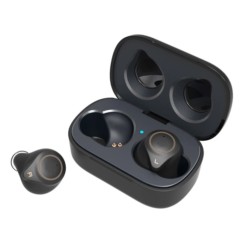 T1-aptx-tws-black AptX TWS Bluetooth гарнитуры QCC3020 процессор беспроводные наушники CVC8.0 наушники AAC и SBC IPX6 наушники для xiaomi iPhone samsung audifonos bluetooth inalambrico - Цвет: T1-aptx-tws-black