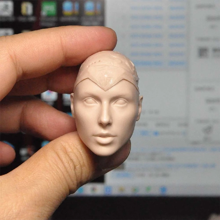 

1/6 Scale Gal Gadot Bald Unpainted Head Model Planted Hair for 12''Figure Body Accessories DIY