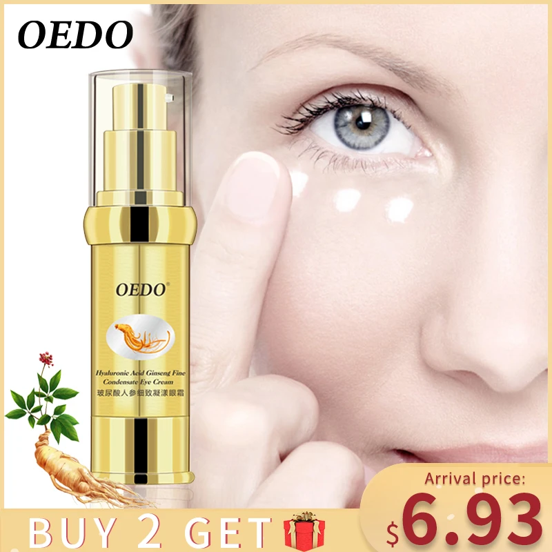 755.83руб. 88% СКИДКА|Гиалуроновая кислота женьшень тонкий конденсат крем для глаз нежный яркий Гладкий травяной экстракт женьшеня анти отечность темный круг сыворотка on AliExpress 