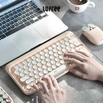

lofree lofree PRE-SALE nai cha se Mobile Phone Computer Wireless Bluetooth Mechanical Keyboard GIRL'S Chargeable