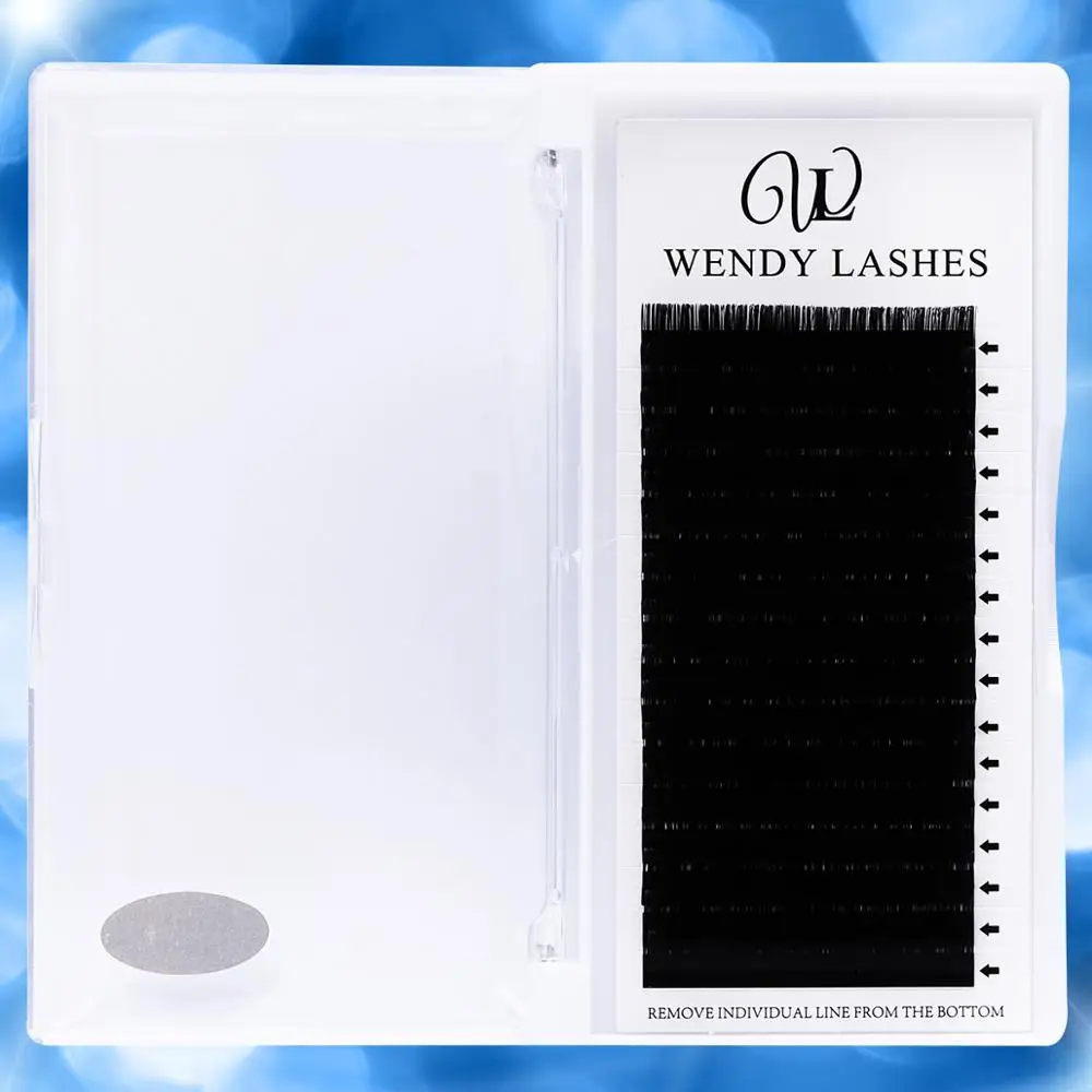 

Wendylashes all size 16rows/tray 9-16mm mix individual mink eyelashes extension russian volume eyelashes extension supplies