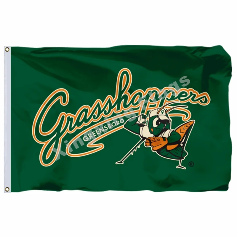 Greensboro Деревенский хмель флаг MILB баннер с модифицированным флагом США 3фт X 5фт полиэстер летающий размер 90X150 см - Цвет: Greensboro