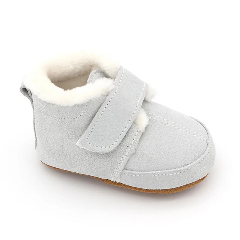 Dolakids/Новые теплые замшевые туфли из воловьей кожи для младенцев и малышей, мягкая кожаная обувь на мягкой подошве для малышей 0-24 месяцев