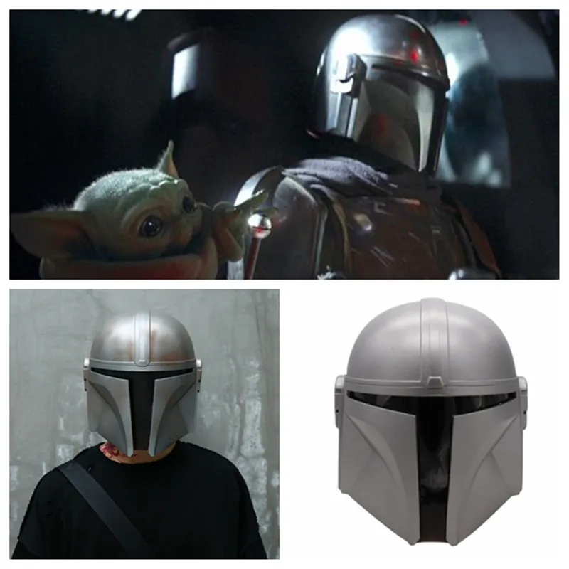 

Star Wars Cosplay The Mandalorian Mechanical Sound Changer Hard Helmets PVC Masks Halloween Party Adult Mask Accessories