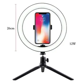 

LED Ring Light 10Inch Dimmable Selfie Lamp with Tripod Photography Camera Phone Light for Makeup Video Live