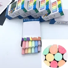 12 шт./партия беспыльная меловая ручка мелки для рисования для доски 6 цветов стационарные офисные школьные принадлежности аксессуары подарок для учителя