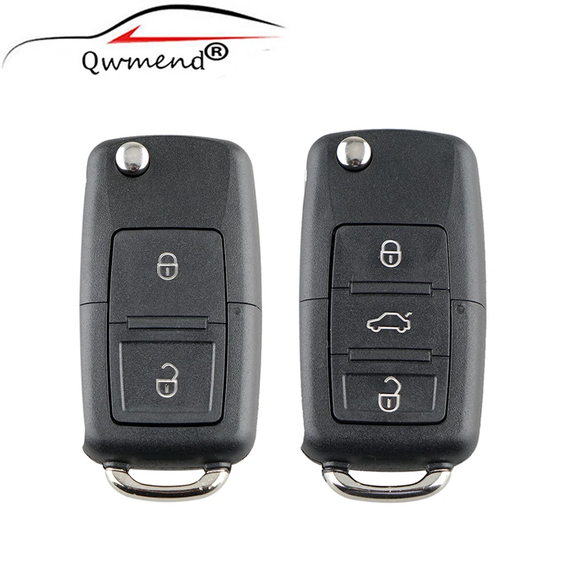 

Smart Car Key Shell 2/3 Buttons Car Flip Key Fob Case For Volkswagen Vw Jetta Golf Passat Beetle Skoda Seat Polo B5