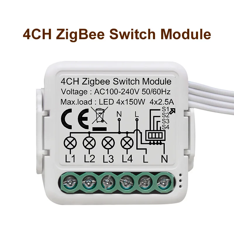 ZB-333-W ZigBee - Módulo de enchufe para automatización del hogar ZigBee,  toma inteligente, toma de interruptor inteligente, módulo de enchufe para