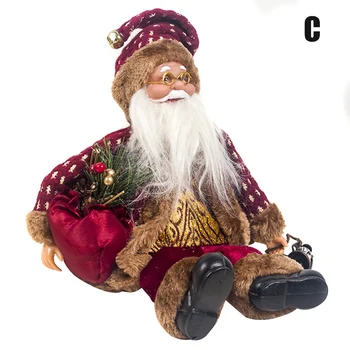 

Christmas Stuffed Plush Toys Santa Claus Souvenir Soft Dolls Xmas Party Eve Decor YH-17