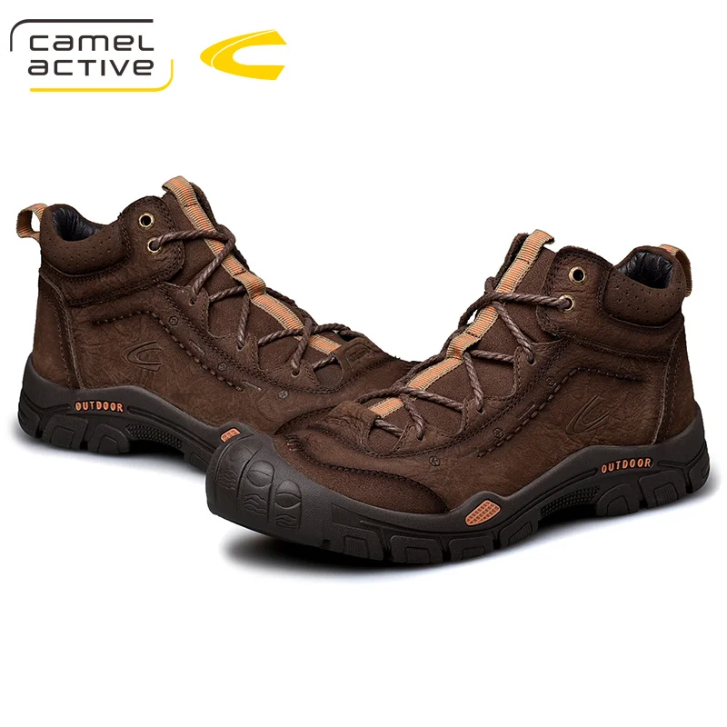 Туристическая обувь Camel Active прочная теплая из воловьей кожи на верху