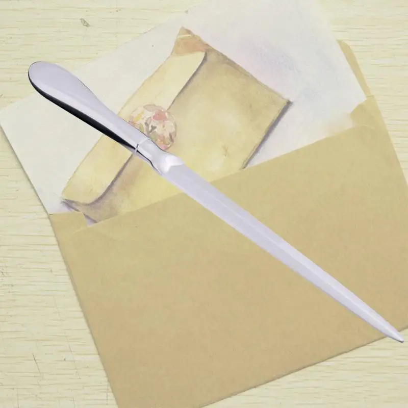 Universal Letter Opener Envelope Knife Stainless Steel Silver Hand Cut Paper File Slitter Office Practical Cutter