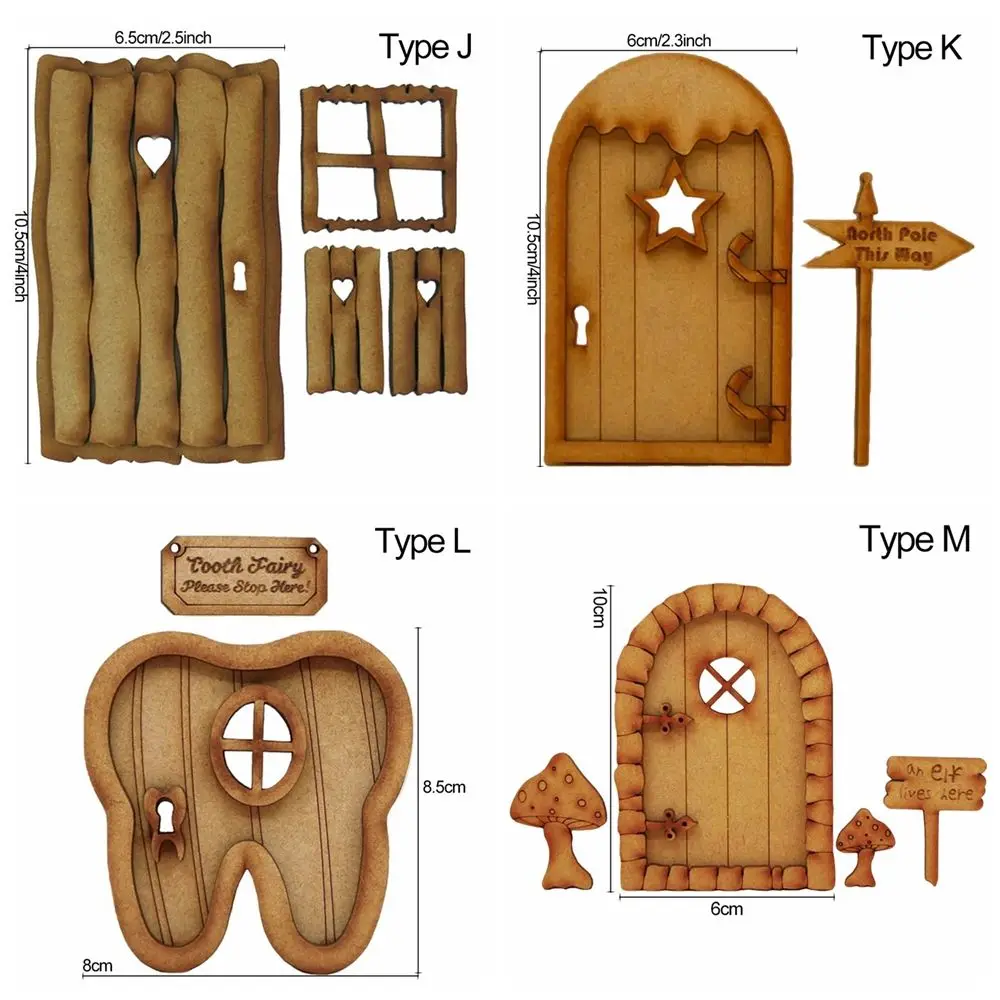 Miniature Fairy Garden Door Wooden Decoration