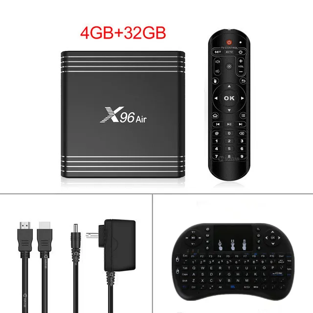 ТВ-приставка X96 Air Amlogic S905X3 mini Android 9,0 4 Гб 64 ГБ 32 ГБ Wi-Fi 4K 8K 24 кадров в секунду 2G/16G ТВ-приставка X96Air MAX Android - Color: 4G 32G i8