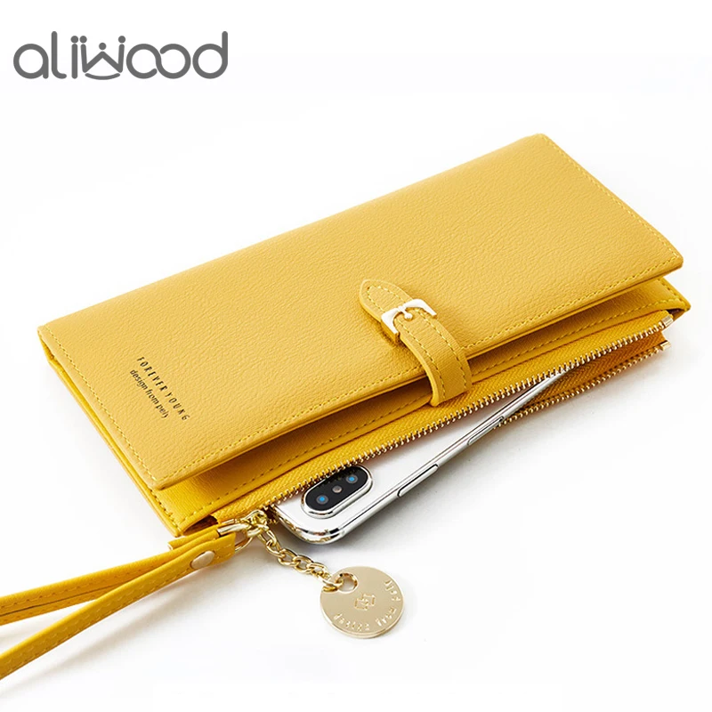 aliwood New Wristband Simple Long Women's Wallets Belt Female Wallet Clutch Lady Zipper Purse Phone Pocket Card Holder Cartera | Багаж и