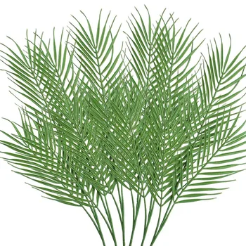 

6 Pack Artificial Palm Leaves 18 Leaves Faux Plants Fake Plants Palm Leaf Greenery Tropical Palm Tree Leaves for Palm