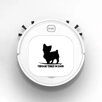 

Smart Sweeper Robot House Durable Power Floor Cleaning Robots Vacuum Cleaner 1800pa Yorkshire Terrier On Board Funny Dog