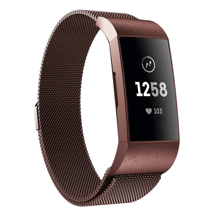 Сменный Браслет из металлического сплава с магнитной петлей для FitbitCharger 3 PUO88