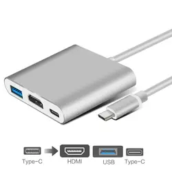 Thunderbolt 3 Тип C к HDMI Тип C USB3.0 Зарядное устройство адаптер Женский USBC 3,1 конвертер для проектора компьютера HDTV Macbook монитор