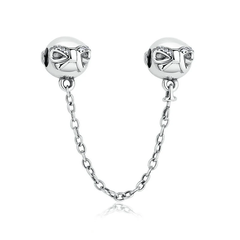 Классические 925 пробы серебряные 9 типов цепи безопасности подходят к оригинальным браслетам Pandora для женщин DIY ювелирные изделия - Цвет: pdl623