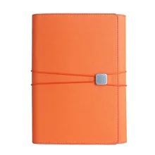 A5 90 страниц катушка переплета PU кожа с отделением для карт ежедневник Органайзер эластичный бандаж телефон карман ноутбук три раза