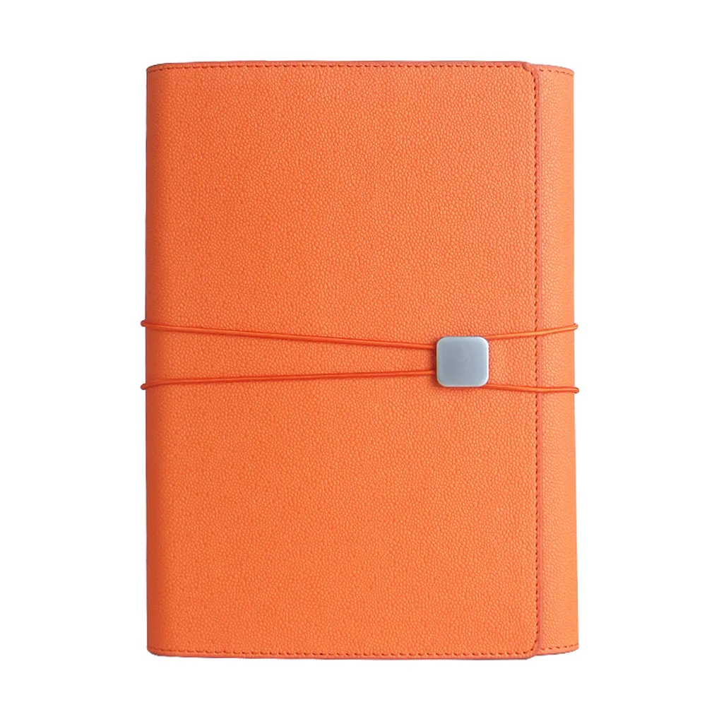 

A5 90 Pages Coil Binding PU Leather With Card Slot Calendar Agenda Organizer Elastic Bandage Phone Pocket Notebook Three-fold