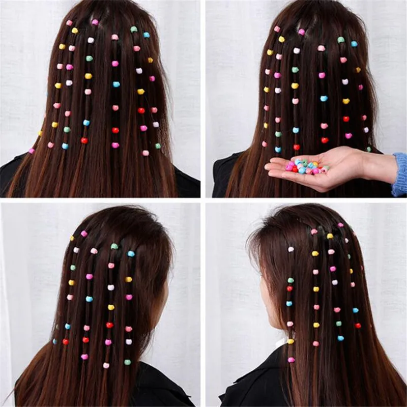 80 шт. мини-заколки для волос для женщин девочек милые карамельные цвета пластиковые заколки для волос косички производитель украшение для волос с бусинами аксессуары для волос