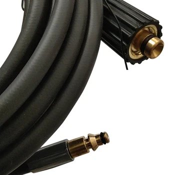 

8m Tube Pressure Washer Hose Long Black PVC Reinforced Replacement Durable M22 Thread Cleaning Garden Coupling For Nilfisk