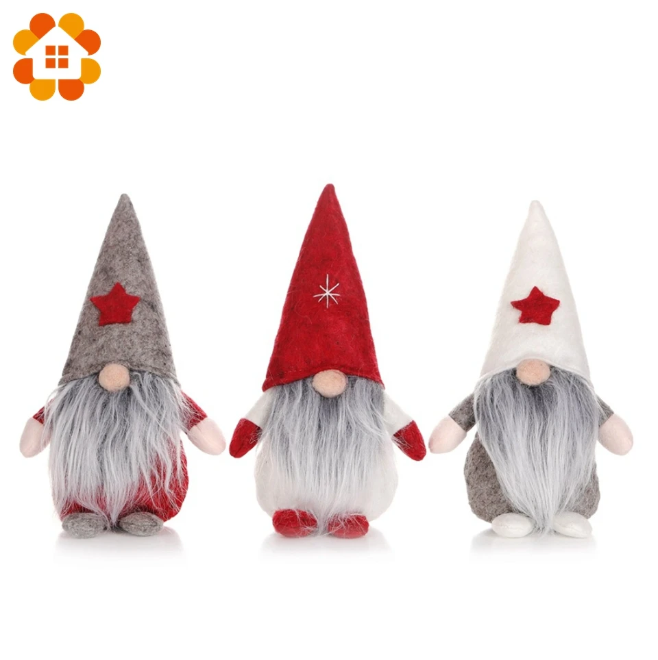

1PC Lovely No-face Doll Pendants Merry Christmas Series Decoration DIY Cloth Crafts Christmas Tree Ornaments Party Decor Toys