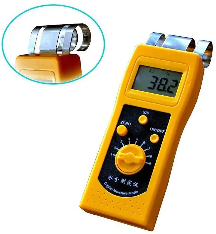 TextileMoistureMeterTesterTextileHumidityAnalyzerwith4Digital