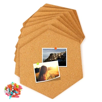

8pcs/set Cork Wood Board Self Adhesive DIY Office Bulletin Notice Message Boards 667B