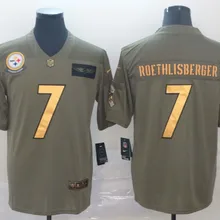 Питтсбург, Ben Roethlisberger оливковый/Золотой Трой Polamalu, Le'Veon Bell, Antonio коричневый, Франко Харрис Jerome Bettis Steelers Jersey