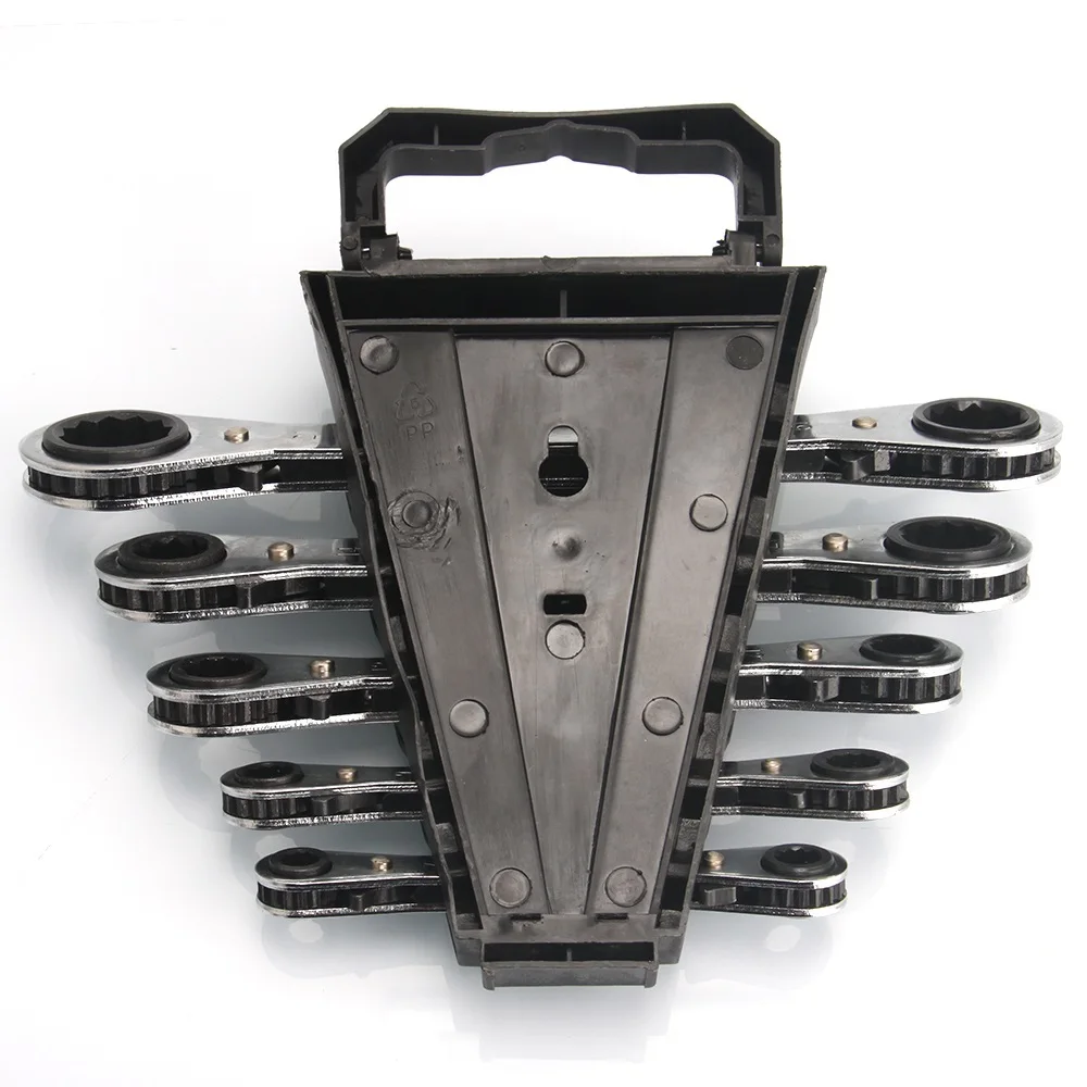 5 шт. набор мультитулов Трещоточный ключ комплект ключей плоская реверсивная головка 72 т трещотка ручные инструменты