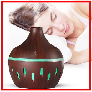 

300ml USB Air humidifier Mini Aroma air diffuser wood Ultrasonic Essential oil Aromatherapy cool mist maker for room home