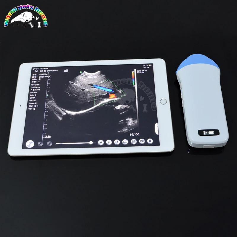 

Portable Ultrasound Machine Color Doppler Wireless Ultrasound Probe Mini Ultrasound Device Cat Dog Animal Ultrasound Scanner