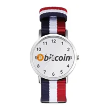 Bitcoin reloj de cuarzo de banda ancha para mujer, pulsera informal, diseño para el hogar