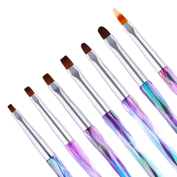 

1Pc UV Gel Nail Drawing Brush Gradient Liner Rainbow Handle Manicur Painting Pen For Gel Nail Polish Painting Drawing Nail Art