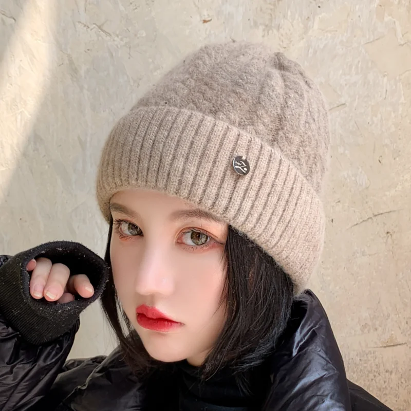 SUOGRY, вязаная шапка Skullies для женщин и мужчин, осенняя и зимняя теплая хлопковая шапка, Женская Уличная Повседневная шапка бини, женская шапка