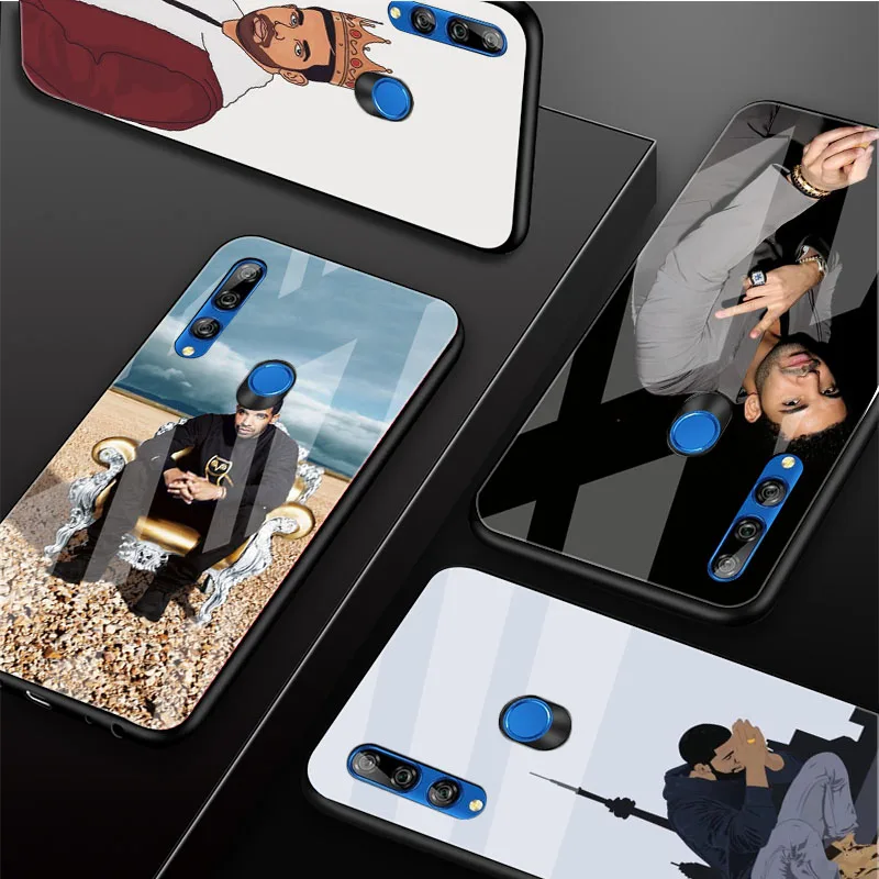 Tempered Glass Phone Case post malone singer Bling Cute For Honor 8X 20 30 Lite Pro 9 10 10i 20i DIY Luxury art | Мобильные телефоны