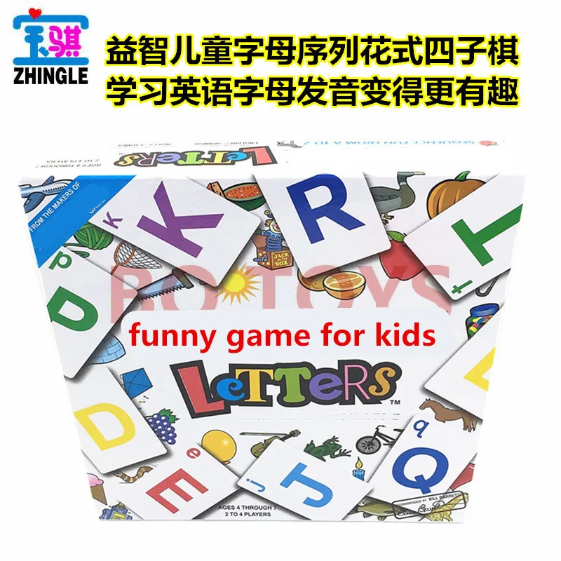

English Board Game Children English Card Lettered Sequence Game Letters Card Game for Kids