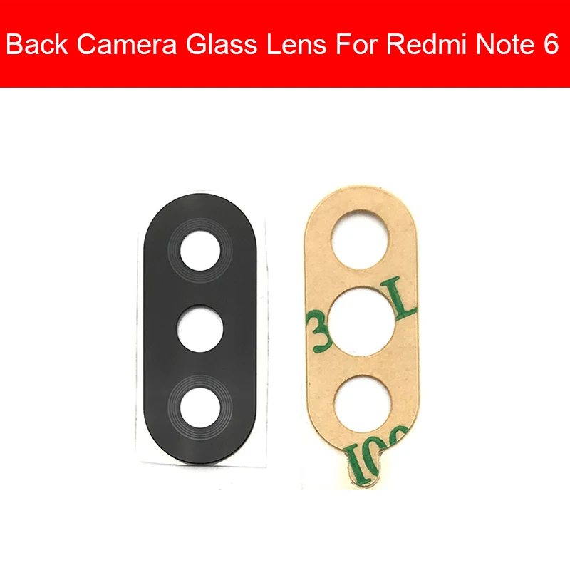 For Redmi-Note-6 Стеклянный объектив задней камеры для Xiaomi Redmi Note 2 3 4X5 5A 6 7 Pro объектив задней камеры большая крышка камеры Замена Ремонт - Цвет: For Redmi-Note-6