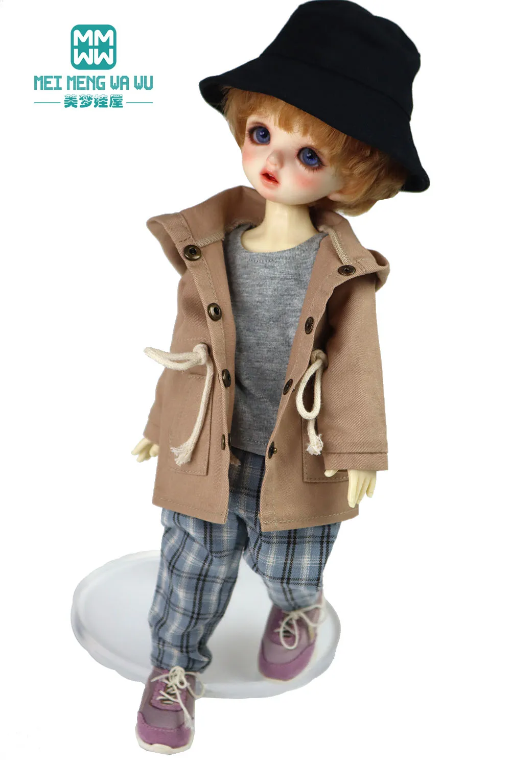 

30cm 1/6 BJD Doll Clothes Spherical Joint Doll Fashion jacket plaid pants Winter coat trousers Toys Gift