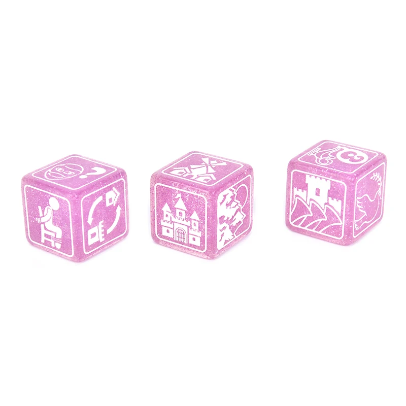 Высокое качество 7 шт кости вечерние кубики для игры история время игральные кости многогранные Акриловые Кубики набор